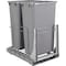 Hardware Resources Wire Double 50qt Trashcan Pullout with Soft-close Slides WC-EMBM-D50G - alternate 1